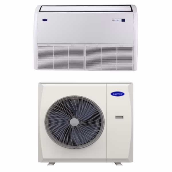 Carrier® Piso Techo 5 Toneladas Frío y Calor 220V 18 SEER Easy Match Inverter R-32