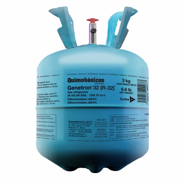 Gas refrigerante Genetron R32 en boya de 9.5 kg