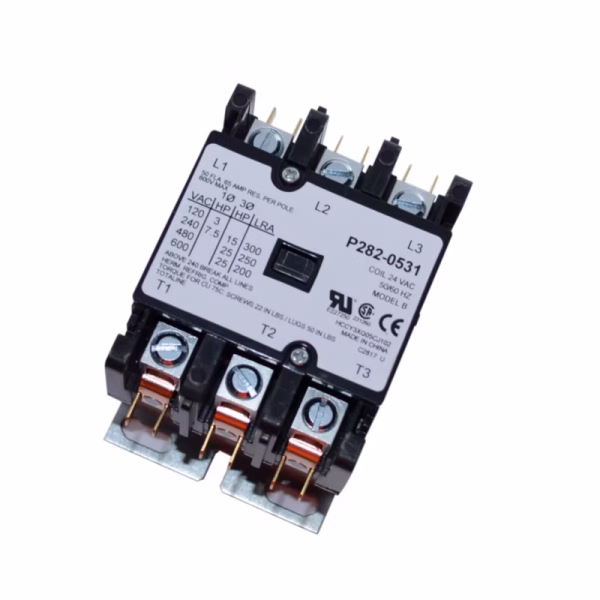 Contactor electromagnético de 3 polos 50 Amperes bobina 24 Volts
